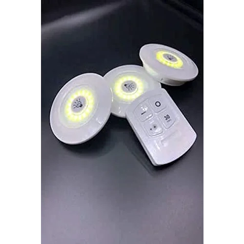 Uzaktan Kumandalı Yapışkanlı Kablosuz Led Spot Lambalar 3 Led +1