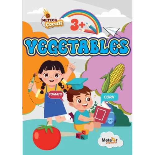 Vegetables (Sebzeler) Türkçe – İngilizce Boyama Kitabı