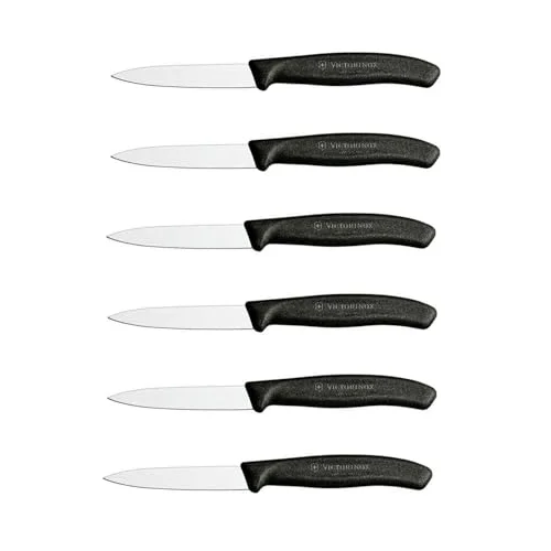 Vıctorınox Sebze - Soyma Bıçağı 8Cm Siyah 6Lı Set