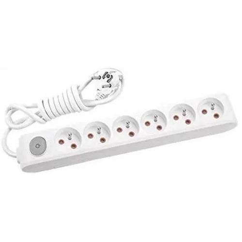 Mey İthalat® Viko Multi-let Kablolu Grup Priz 6 lü 2 Metre