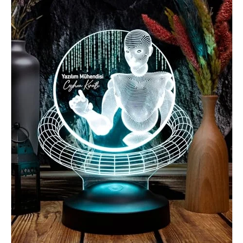 Web Tasarımcı hediyesi, Yazılımcı Hediyesi, Grafiker Hediyesi, Developer Hediyesi, 3D Led Lamba