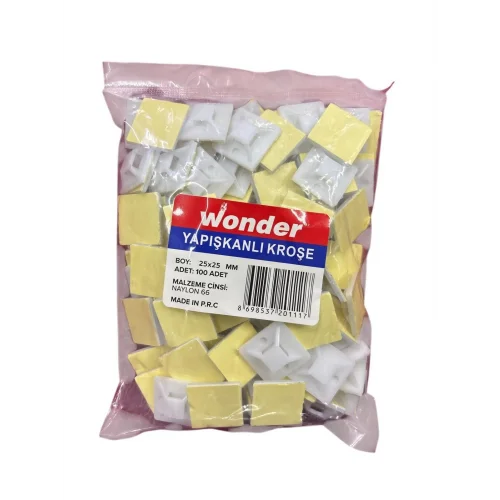 Mey İthalat® Wonder 25X25 Yapışkan Kroşe (100 Adet)
