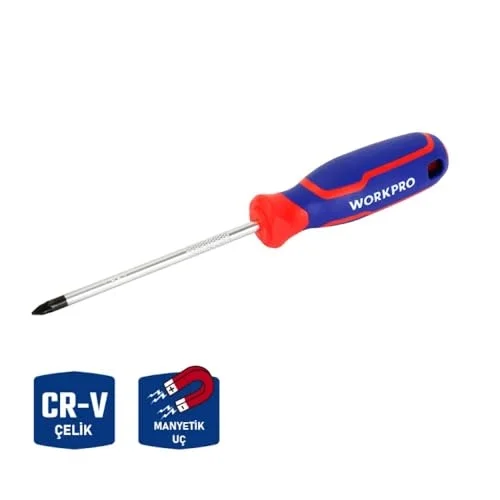 WP221036 PZ1x100mm CR-V Manyetik Profesyonel Yıldız Tornavida
