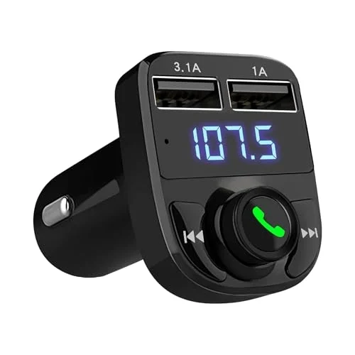 X8 Bluetooth Araç Kiti | FM Transmitter & Çift USB Şarj Cihazı | Kablosuz Müzik