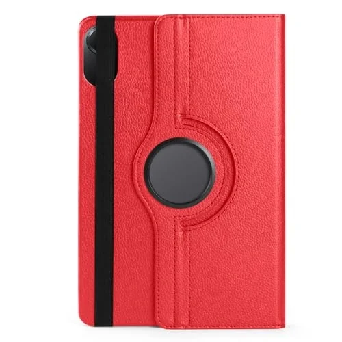 Xiaomi ile uyumlu Redmi Pad 2 2025 Dönebilen Standlı Kılıf Kırmızı