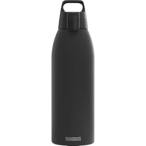Yalıtımlı içecek şişesi – termos Shield Therm One Black – gazlı içecekler – sızdırmaz – bulaşık makinesinde yıkanabilir – BPA içermez –%90 geri dönüştürülmüş paslanmaz çelik – siyah – 1,5 l