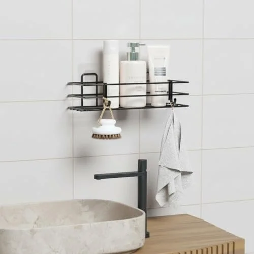 Yapışkanlı Banyo Rafı Duş Şampuanlık Duvar Düzenleyici Organizer