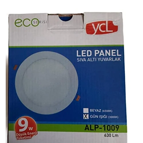 Yücel 9W Led Panel Eko Yuvarlak Günışığı 3000k