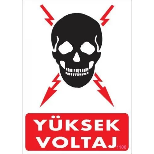 Mey İthalat® Yüksek Voltaj Uyarı Levhası 25x35 KOD:1100