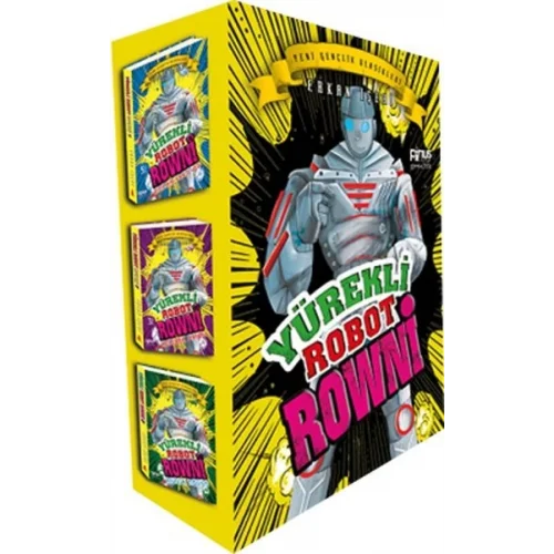 Yürekli Robot Rowni Seti - 3 Kitap Kutulu