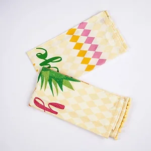 Crystal Mutfak Havlusu 2Li Pineapple