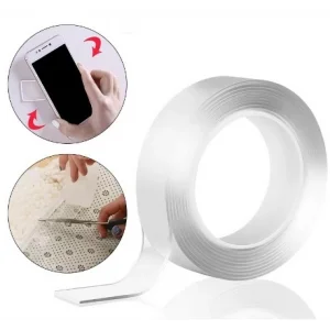 Mey İthalat® 2 metre 2 cm Çift Taraflı Şeffaf Bant