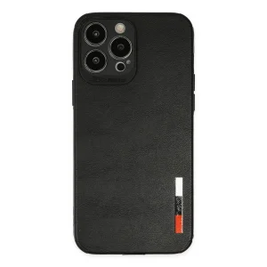 Mey İthalat®   iPhone 13 Pro Kılıf Loop Deri Silikon - Siyah