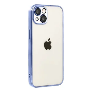 Mey İthalat®   iPhone 15  Lensli Silikon - Açık Mavi