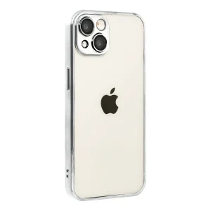Mey İthalat®   iPhone 15  Lensli Silikon - Gümüş