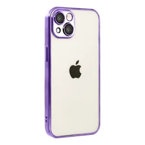 Mey İthalat®   iPhone 15  Lensli Silikon - Mor