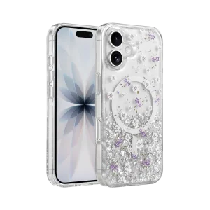 Mey İthalat®   iPhone 16 Misk Simli Magsafe Kapak - Desen 2