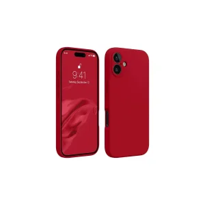 Mey İthalat®   iPhone 16 Plus Kılıf First Silikon - Kırmızı