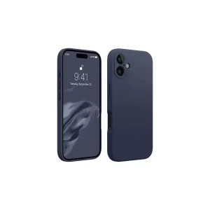 Mey İthalat®   iPhone 16 Plus Kılıf First Silikon - Lacivert