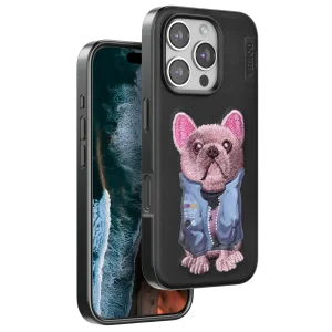 Mey İthalat®   iPhone 16 Pro Cute Desenli Kapak - Siyah
