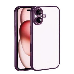 Mey İthalat®   iPhone 17  Lensli Silikon - Açık Mor