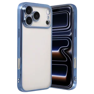 Mey İthalat®   iPhone 17 Pro Max  Lensli Silikon - Açık Mavi