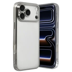 Mey İthalat®   iPhone 17 Pro Max  Lensli Silikon - Gümüş