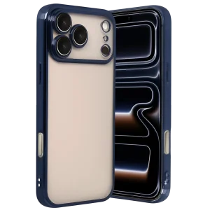 Mey İthalat®   iPhone 17 Pro Max  Lensli Silikon - Lacivert