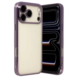 Mey İthalat®   iPhone 17 Pro Max  Lensli Silikon - Mor