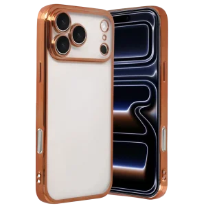 Mey İthalat®   iPhone 17 Pro Max  Lensli Silikon - Turuncu