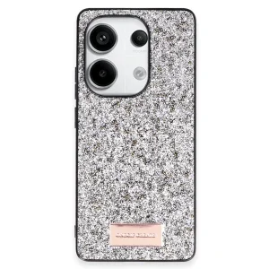 Mey İthalat®   Redmi Note 13 Pro 4G Bright Simli Kapak - Gümüş