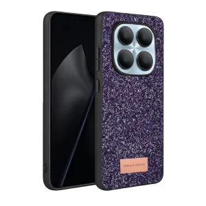 Mey İthalat®   Redmi Note 15 Pro 5G Bright Simli Kapak - Derin Mor