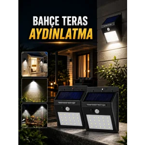 Mey İthalat® Solar Lamba Giriş, Bahçe Yol Avlu Hareket Sensörlü Led