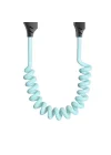 0860 USB Type-C Lightning 4ü 1 Arada 65W PD Hızlı Şarj Data Kablosu 1.5m Spiral Çevirici Akıllı Hibrit Bağlantı (4-in-1)