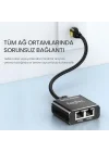 1 Giriş 2 Çıkış RJ45 Gigabit Ethernet Çoklayıcı Splitter Adaptör
