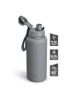 1 Hand Leak-Proof Sızdırmaz Çelik Termos 1000 Ml Grey ST-214