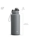 1 Hand Leak-Proof Sızdırmaz Çelik Termos 1000 Ml Grey ST-214