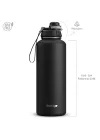 1 Hand Leak-Proof Sızdırmaz Çelik Termos 1500 Mililitre Black ST-235