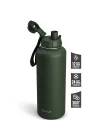 1 Hand Leak-Proof Sızdırmaz Çelik Termos 1500 Mililitre Green ST-252