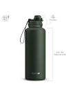 1 Hand Leak-Proof Sızdırmaz Çelik Termos 1500 Mililitre Green ST-252