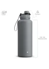 1 Hand Leak-Proof Sızdırmaz Çelik Termos 1500 Mililitre Grey ST-253