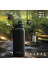 1 Hand Leak-Proof Sızdırmaz Çelik Termos 1500 ML Smoke Green ST-256
