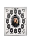 (1, Silver) - 835080 My School Years Silver Plated 8x10 Multi Picture Frame