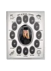(1, Silver) - 835080 My School Years Silver Plated 8x10 Multi Picture Frame