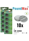 10 x 2450 CR2450 DL2450 3V Lityum Madeni Para Pilleri