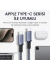 100W 5A E-Mark Çipli PD Type-C to Type-C Hızlı Şarj ve Data Kablosu 2 Metre
