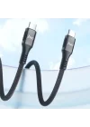 100W 5A E-Mark Çipli PD Type-C to Type-C Örgülü Hızlı Şarj ve Data Kablosu 1 Metre