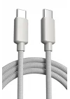 100W Örgülü Type C to Type C SPK-10 1mt Data ve Şarj Kablosu