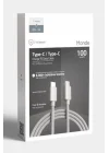 100W Örgülü Type C to Type C SPK-10 1mt Data ve Şarj Kablosu