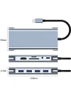 11 in 1 Type-C To USB Hub HDMI (4K),Audio/, Type-C/, 4X USB 3.0/, LAN/, VGA/, SD Card Reader Çevirici Hub 10 Port Adaptör Dönüştürücü Çoklayıcı